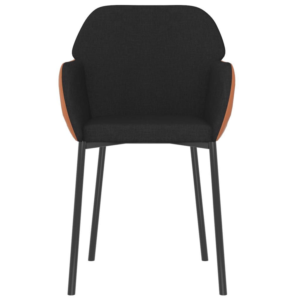 vidaXL Dining Chairs 2 Pcs Accent Upholstered Chair Fabric and Faux Leather-0